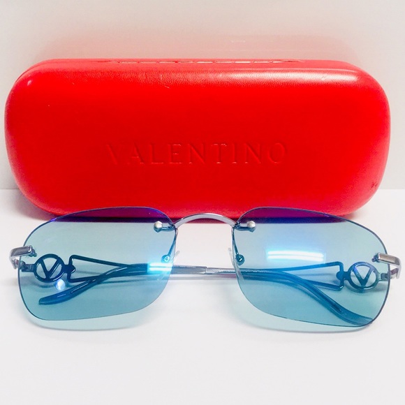Valentino Accessories - Valentino Rimless Blue Aviator